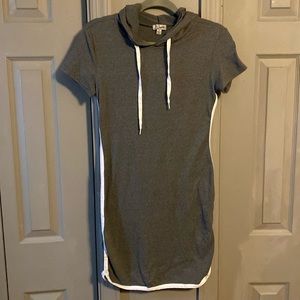 Cozy, soft grey hoodie dress